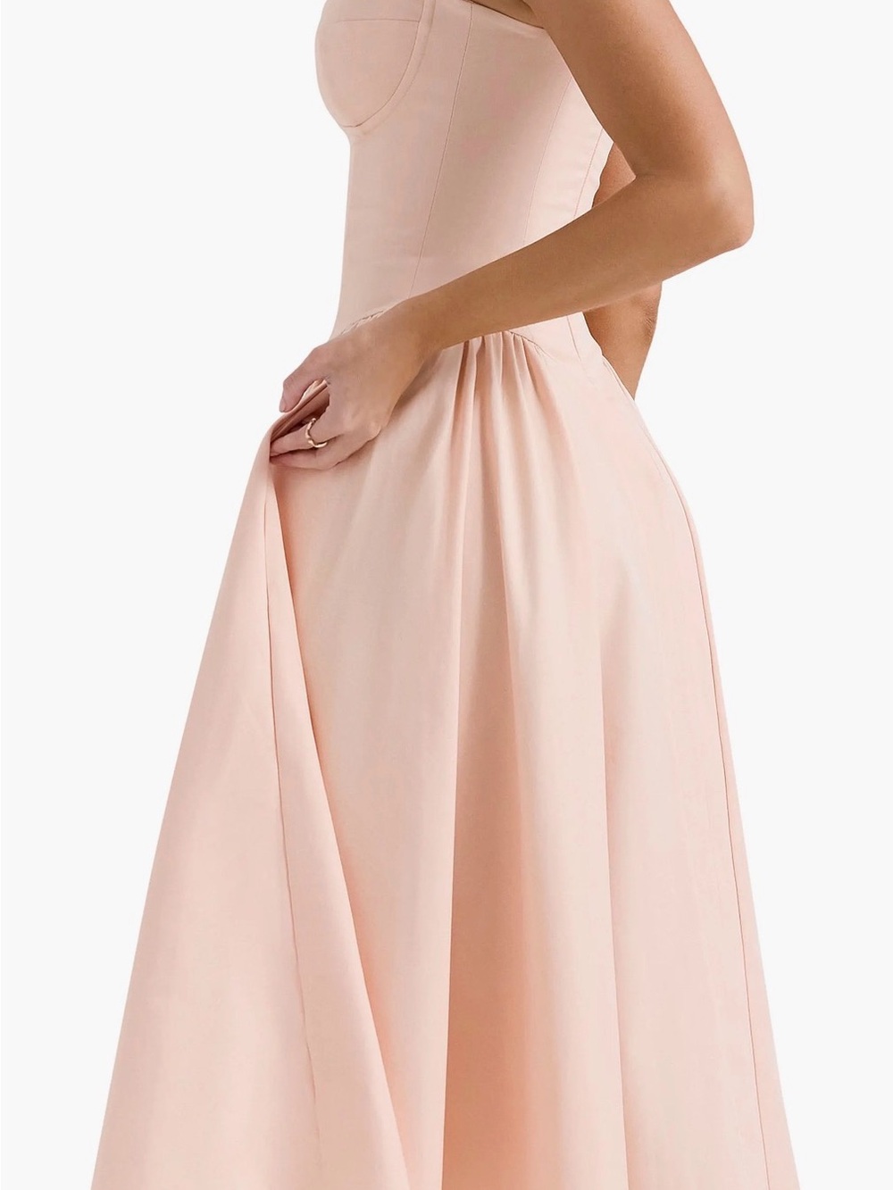 House of CB Soft Blush Peach Lined Piece - Picture 2 of 7